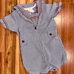 Sears Vintage Sailor Infant Romper